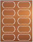 Stardream Copper Exacto Labels - Retro 1 3/4 x 3 1/2 - 10 Labels/Sh - 5 Sh/Pk