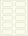 Crest Natural White Exacto Labels - Retro 1 3/4 x 3 1/2 - 10 Labels/Sh - 5 Sh/Pk