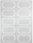 Stardream Silver Exacto Labels - Retro 1 3/4 x 3 1/2 - 10 Labels/Sh - 5 Sh/Pk