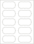 Crest Solar White Exacto Labels - Retro 1 3/4 x 3 1/2 - 10 Labels/Sh - 5 Sh/Pk