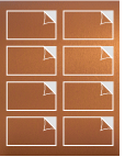 Stardream Copper Exacto Labels -3 1/2 x 2 - 8/Sh - 5 Sh/Pk