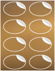 Stardream Antique Gold Exacto Labels -Oval 2 1/4 x 3 1/2 - 8 Labels/Sh - 5 Sh/Pk