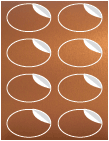 Stardream Copper Exacto Labels -Oval 2 1/4 x 3 1/2 - 8 Labels/Sh - 5 Sh/Pk