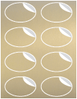 Stardream Gold Leaf Exacto Labels -Oval 2 1/4 x 3 1/2 - 8 Labels/Sh - 5 Sh/Pk