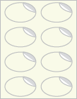 Crest Natural White Exacto Labels -Oval 2 1/4 x 3 1/2 - 8 Labels/Sh - 5 Sh/Pk