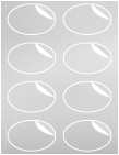 Stardream Silver Exacto Labels -Oval 2 1/4 x 3 1/2 - 8 Labels/Sh - 5 Sh/Pk