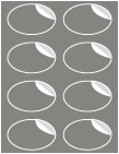 Pewter Exacto Labels - Oval 2 1/4 x 3 1/2 - 8 Labels/Sh - 5 Sh/Pk
