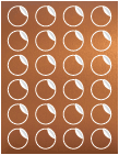 Stardream Copper Exacto Labels -1 1/2 inch Round -24 Labels/Sh- 5 Sh/Pk