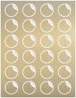 Stardream Gold Leaf Exacto Labels -1 1/2 inch Round -24 Labels/Sh- 5 Sh/Pk