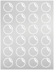 Stardream Silver Exacto Labels -1 1/2 inch Round -24 Labels/Sh- 5 Sh/Pk