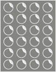 Pewter Exacto Labels - 1 1/2 inch Round -24 Labels/Sh- 5 Sh/Pk