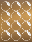 Stardream Antique Gold Exacto Labels -2 1/2 inch Round -12 Labels/Sh- 5 Sh/Pk