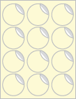 Crest Baronial Ivory Exacto Labels -2 1/2 inch Round -12 Labels/Sh- 5 Sh/Pk