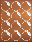 Stardream Copper Exacto Labels -2 1/2 inch Round -12 Labels/Sh- 5 Sh/Pk