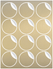 Stardream Gold Leaf Exacto Labels -2 1/2 inch Round -12 Labels/Sh- 5 Sh/Pk