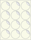 Crest Natural White Exacto Labels -2 1/2 inch Round -12 Labels/Sh- 5 Sh/Pk