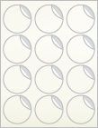 Stardream Opal Exacto Labels -2 1/2 inch Round -12 Labels/Sh- 5 Sh/Pk
