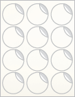 Stardream Snow Exacto Labels -2 1/2 inch Round -12 Labels/Sh- 5 Sh/Pk