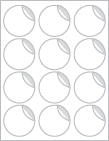 Crest Solar White Exacto Labels -2 1/2 inch Round -12 Labels/Sh- 5 Sh/Pk
