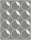 Pewter Exacto Labels - 2 1/2 inch Round -12 Labels/Sh- 5 Sh/Pk