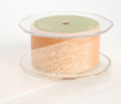 Soft Peach Sheer Ribbon 7/8 Inch - 100 Yard