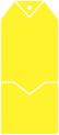 Bright Yellow Tag Invitation - 3 7/8 x 9  - 100lb. - 10/pk