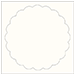 Crest Natural White Imprintable Scallop Circle Card 4 1/2 Inch - 25/Pk