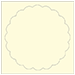 Crest Baronial Ivory Imprintable Scallop Circle Card 4 1/2 Inch - 25/Pk