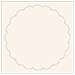 Old Lace Imprintable Scallop Circle Card 4 1/2 Inch - 25/Pk