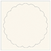 Textured Cream Imprintable Scallop Circle Card 4 1/2 Inch - 25/Pk