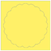 Factory Yellow Imprintable Scallop Circle Card 4 1/2 Inch - 25/Pk