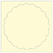 Sugared Lemon Imprintable Scallop Circle Card 4 1/2 Inch - 25/Pk