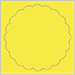 Lemon Drop Imprintable Scallop Circle Card 4 1/2 Inch - 25/Pk