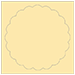 Peach Imprintable Scallop Circle Card 4 1/2 Inch - 25/Pk
