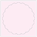Pink Feather Imprintable Scallop Circle Card 4 1/2 Inch - 25/Pk