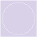Purple Lace Imprintable Scallop Circle Card 4 1/2 Inch - 25/Pk