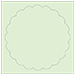 Green Tea Imprintable Scallop Circle Card 4 1/2 Inch - 25/Pk