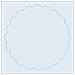 Blue Feather Imprintable Scallop Circle Card 4 1/2 Inch - 25/Pk