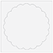 Soho Grey Imprintable Scallop Circle Card 4 1/2 Inch - 25/Pk