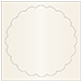 Pearlized Latte Imprintable Scallop Circle Card 4 1/2 Inch - 25/Pk