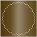 Bronze Imprintable Scallop Circle Card 4 1/2 Inch - 25/Pk