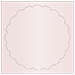 Blush Imprintable Scallop Circle Card 4 1/2 Inch - 25/Pk