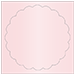 Rose Imprintable Scallop Circle Card 4 1/2 Inch - 25/Pk