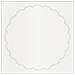 Lustre Imprintable Scallop Circle Card 4 1/2 Inch - 25/Pk