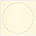 Gold Pearl Imprintable Scallop Circle Card 4 1/2 Inch - 25/Pk