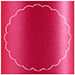 Pink Silk Imprintable Scallop Circle Card 4 1/2 Inch - 25/Pk