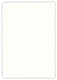 Crest Natural White Scallop Card 4 1/4 x 5 1/2 - 25/Pk