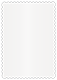 Pearlized White Scallop Card 4 1/4 x 5 1/2 - 25/Pk