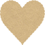 Grocer Kraft Scallop Heart Card 4 Inch - 25/Pk