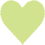 Pistachio Scallop Heart Card 4 Inch - 25/Pk